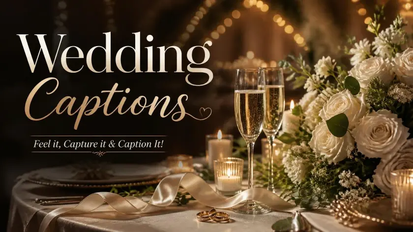 385 Wedding Captions for your Beautiful Celebration
