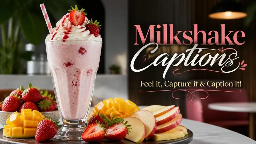 Delicious Milkshake Captions sweeten every sip