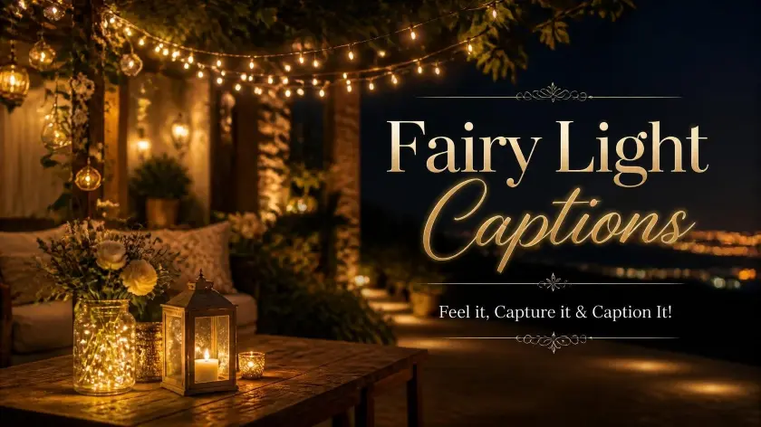 Fairy light captions magical Moments