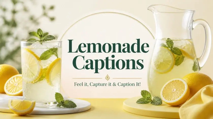 Fresh lemonade Captions sweet summer moments