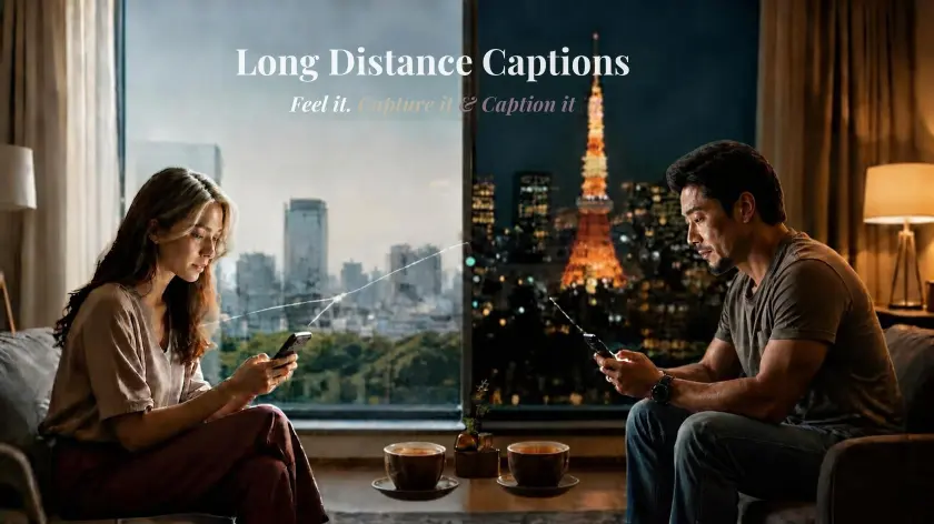 Heartfelt long distance Captions every moment