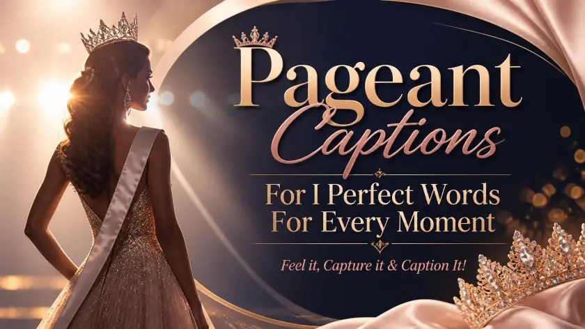 Pageant Captions perfect words every moment shine