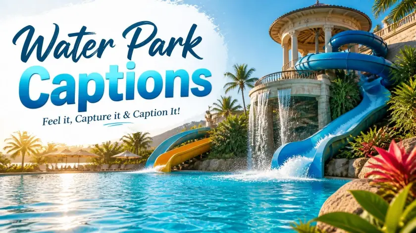 Water Park captions make splash social media